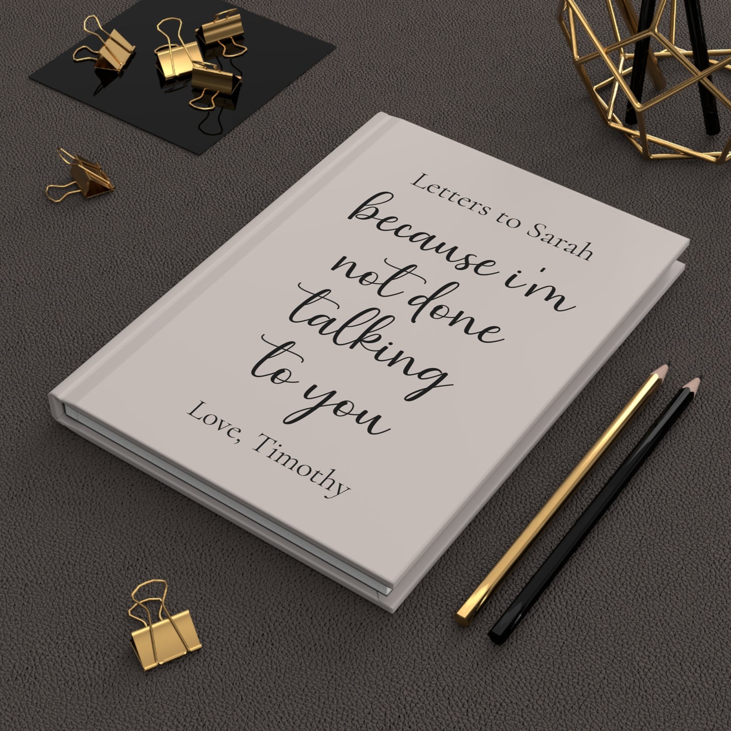Custom Hardcover Journal, Personalized Notebook Gift, Matte Finish Journal, Inspirational Writing Journal, Customizable Cover, Gift for Writers