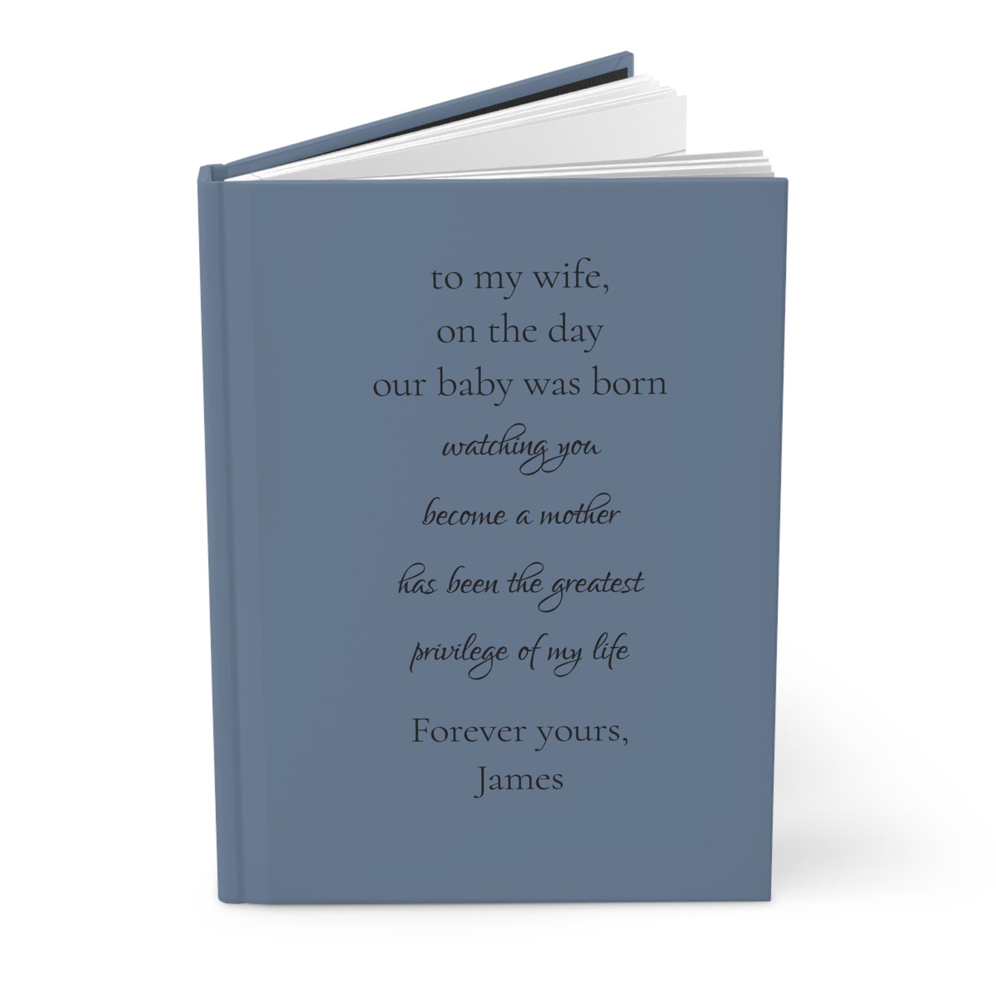 Personalized Hardcover Journal, Custom Design Notebook, Elegant Gift for Wife, Unique Writing Journal, Special Keepsake