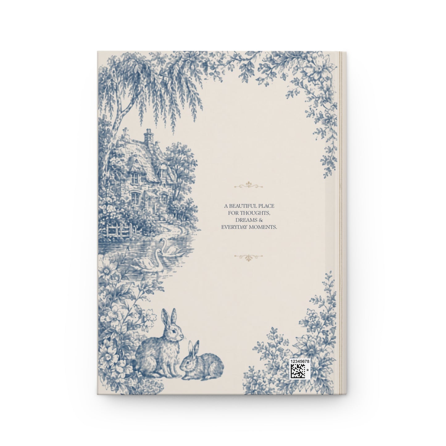 Custom Matte Hardcover Journal, Personalized Notebook, Elegant Floral Design, Thoughtful Gift for Writers, Creative Diary