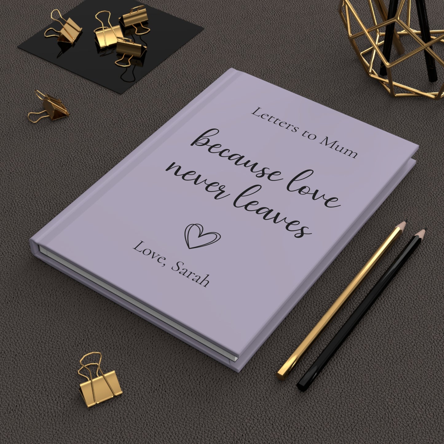 Personalized Journal Gift, Custom Hardcover Notebook, Heart Design, Lined Pages, Mother's Day Gift, Writing Diary, Thoughtful Present
