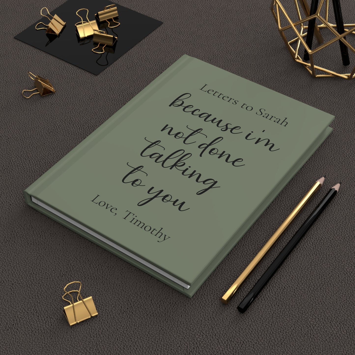 Custom Hardcover Journal, Personalized Notebook Gift, Matte Finish Journal, Inspirational Writing Journal, Customizable Cover, Gift for Writers