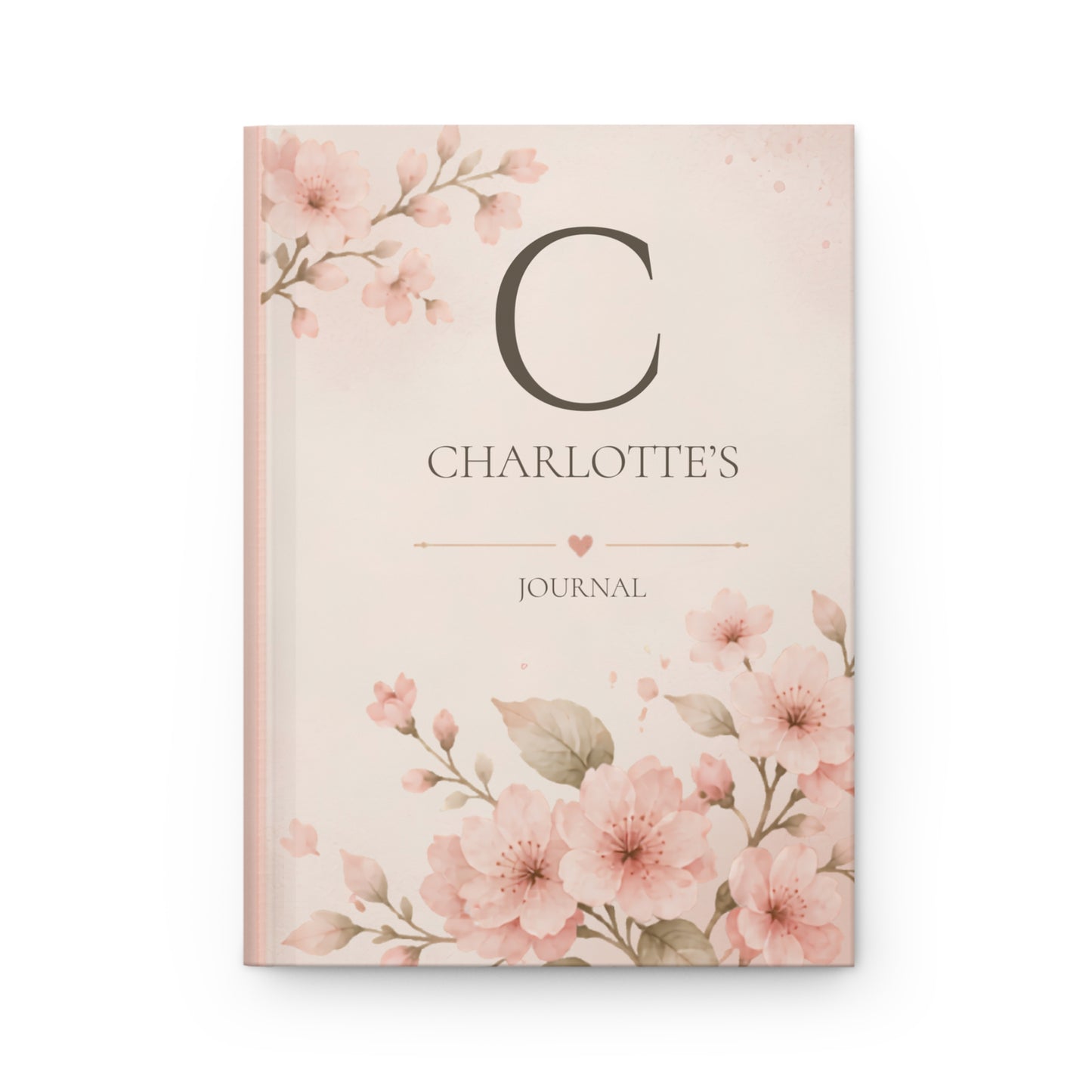Personalized Floral Journal, Custom Hardcover Notebook, Elegant Floral Diary Gift, Custom Name Journal, Gifts for Writers