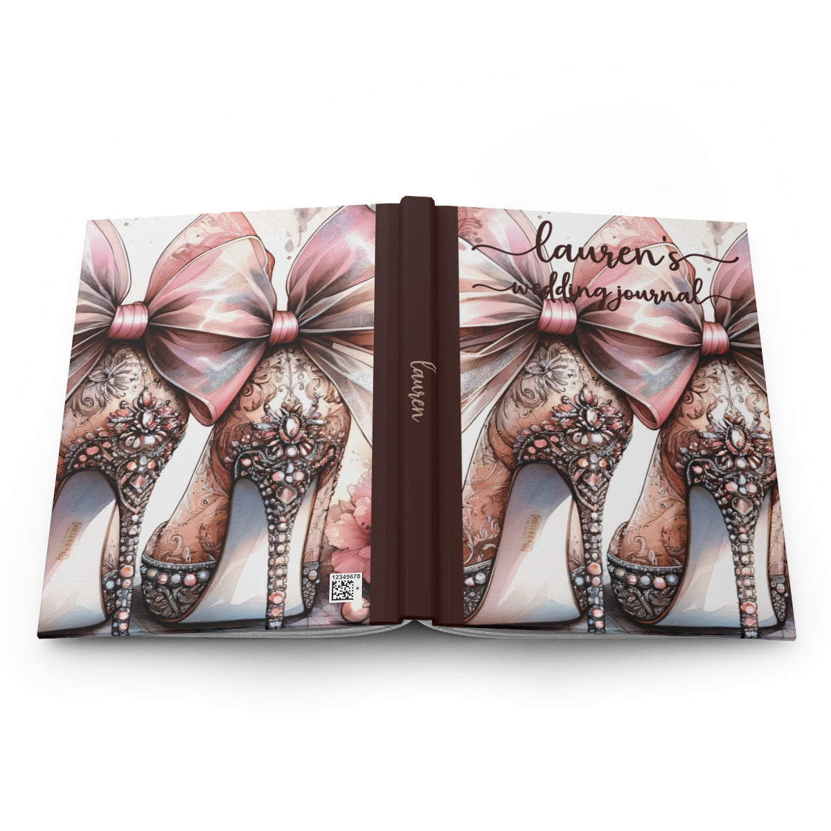 Personalised Hardcover Wedding Journal Matte, Country and Western, High Heels, awd-1772