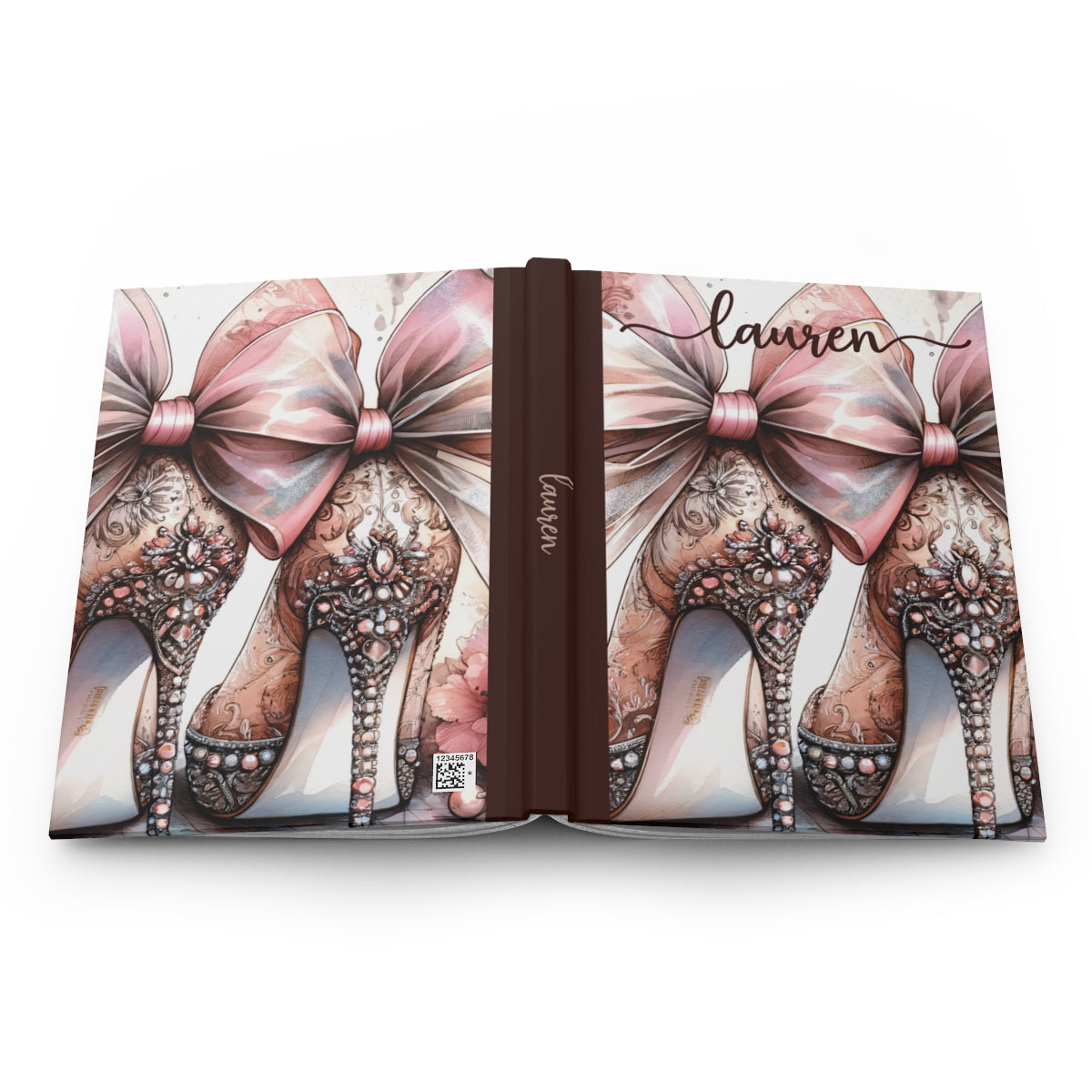 Personalised Hardcover Wedding Journal Matte, Country and Western, High Heels, awd-1772