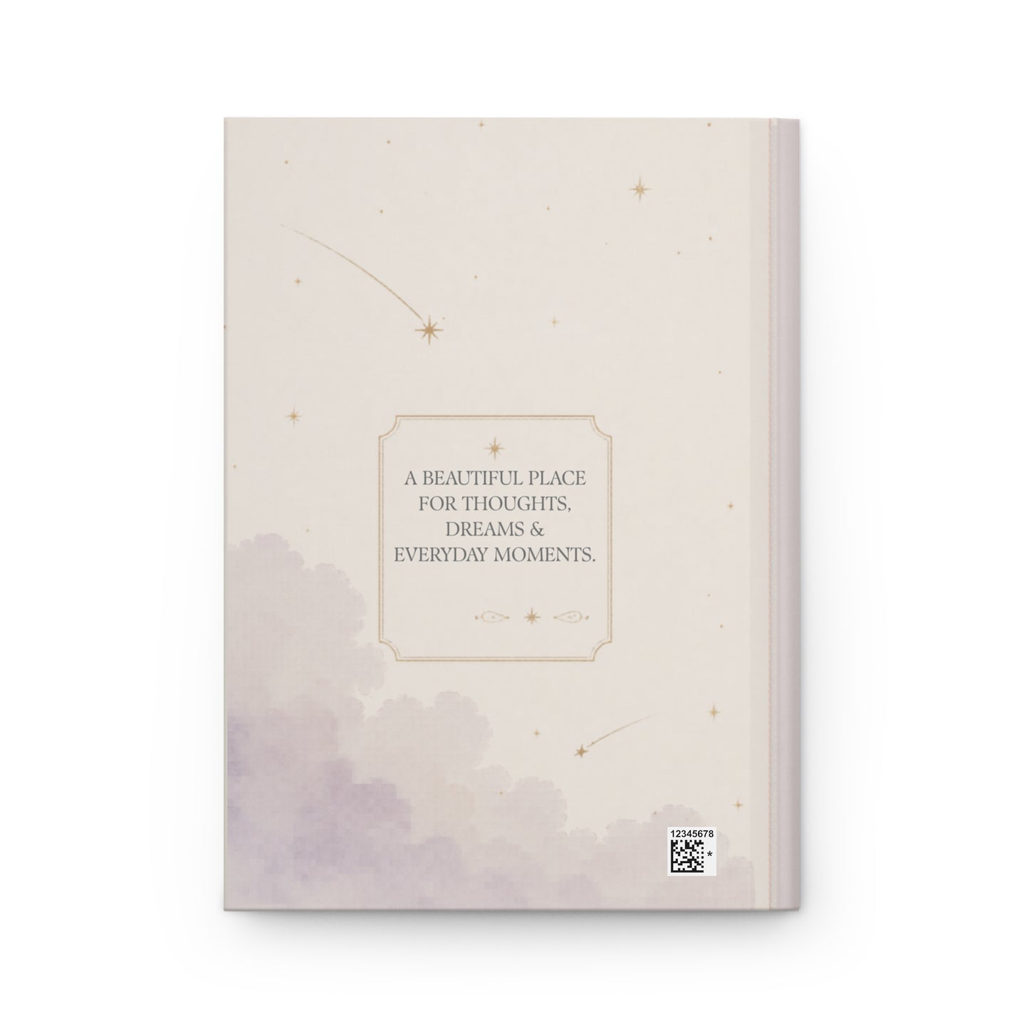 Personalized Hardcover Journal, Custom Matte Diary, Thoughtful Gift, Moon and Stars Design, Journaling Notebook