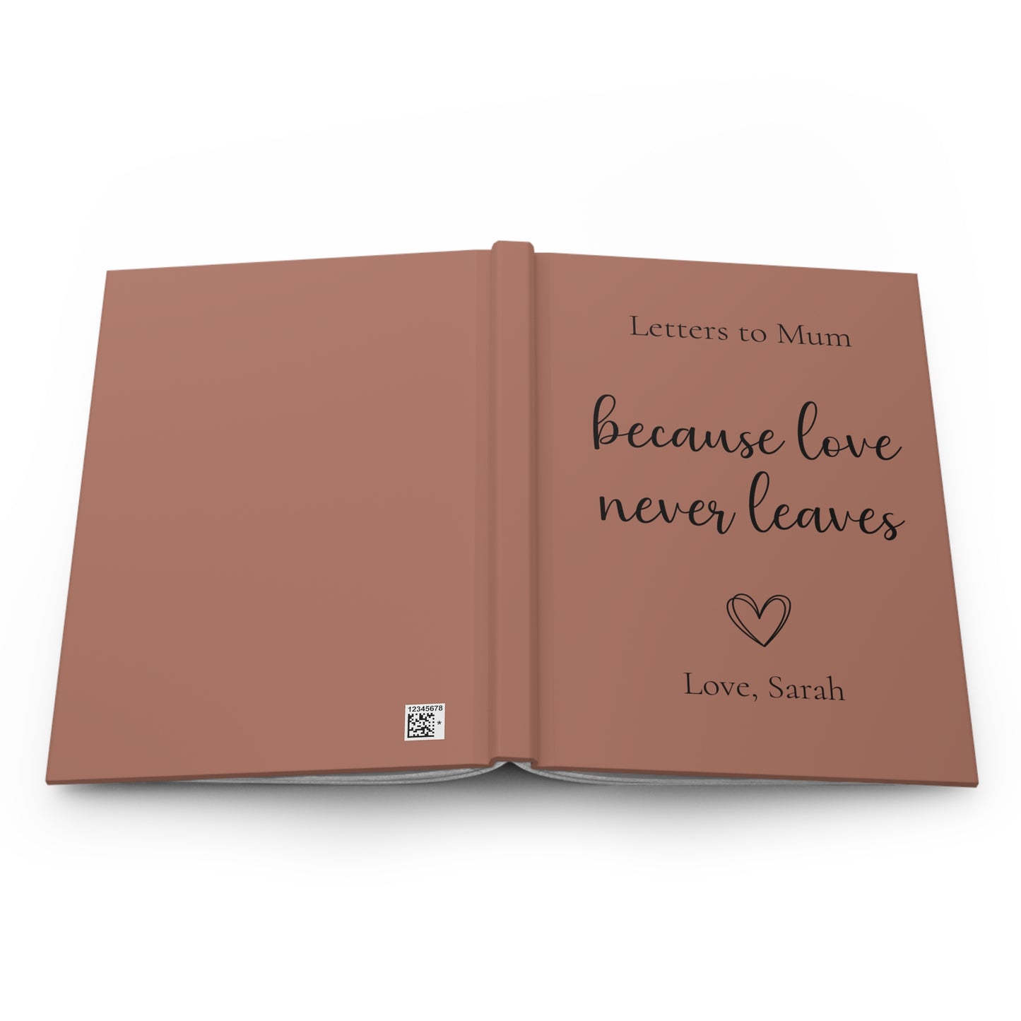 Personalized Journal Gift, Custom Hardcover Notebook, Heart Design, Lined Pages, Mother's Day Gift, Writing Diary, Thoughtful Present