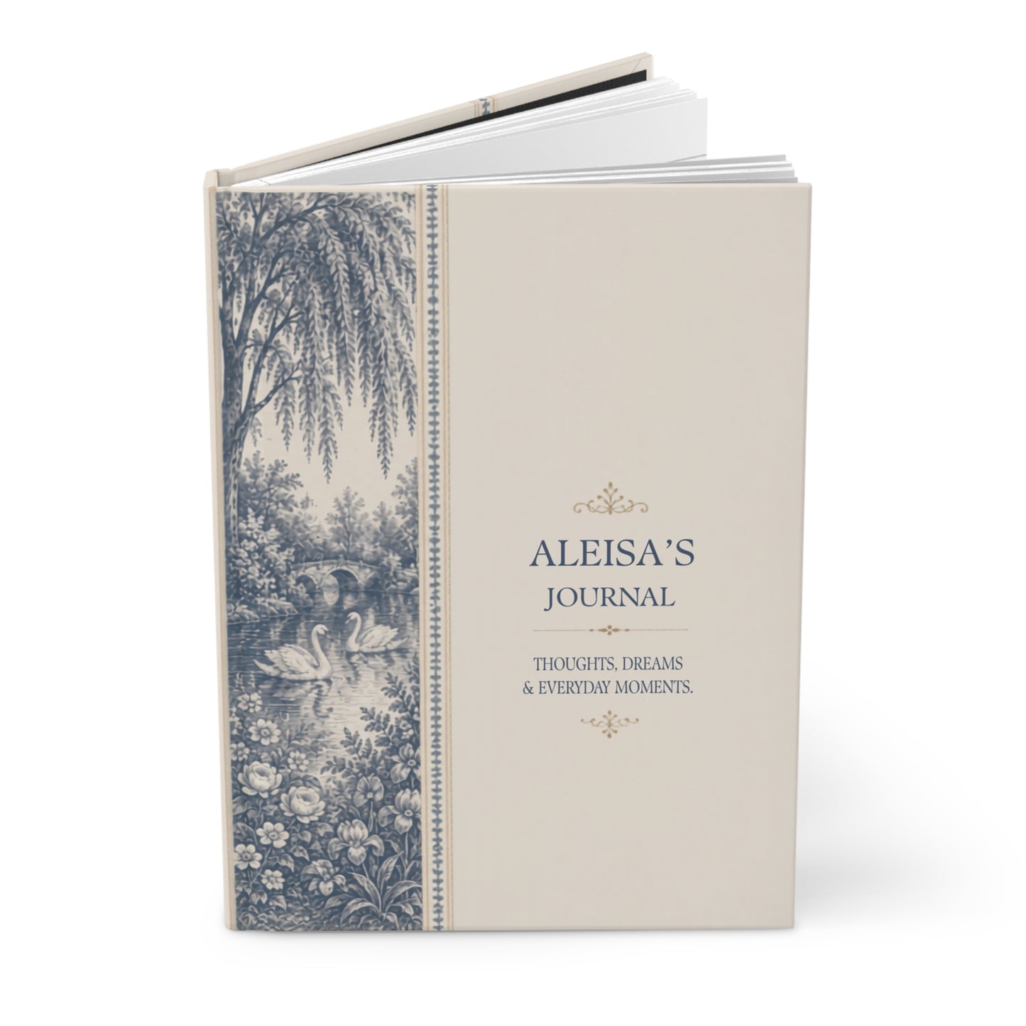 Personalized Hardcover Journal, Custom Name Diary, Stylish Matte Notebook, Lined Pages Journal, Thoughtful Gift for Writers