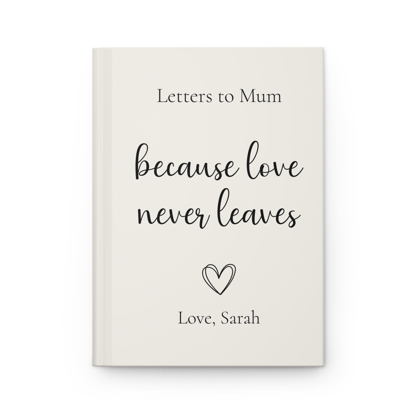 Personalized Journal Gift, Custom Hardcover Notebook, Heart Design, Lined Pages, Mother's Day Gift, Writing Diary, Thoughtful Present