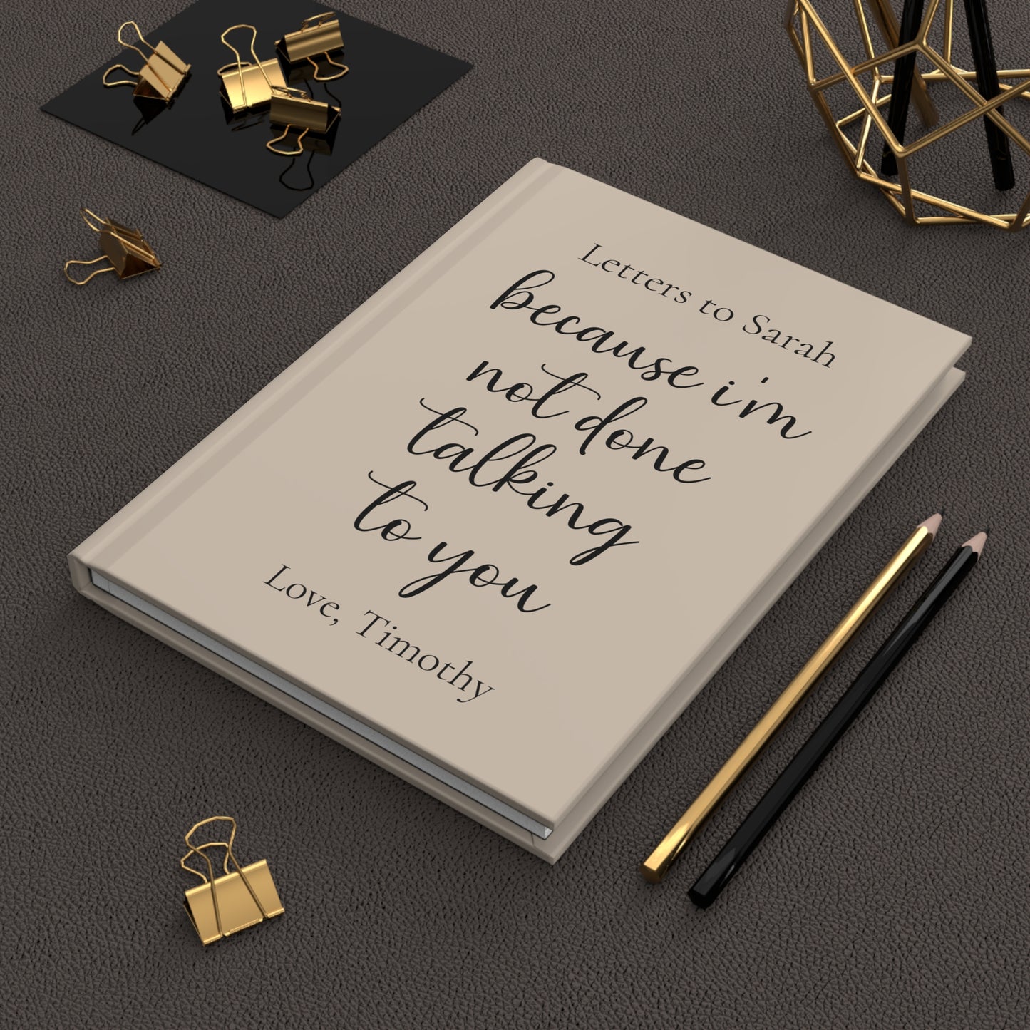 Custom Hardcover Journal, Personalized Notebook Gift, Matte Finish Journal, Inspirational Writing Journal, Customizable Cover, Gift for Writers