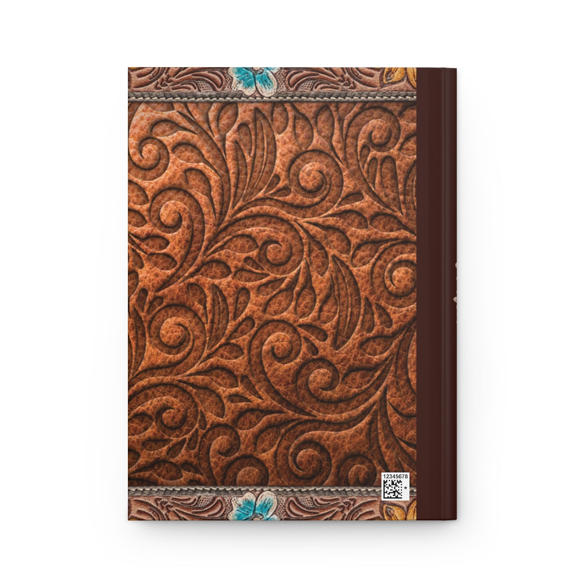Personalized Wedding Journal, Hardcover Writing Notebook, Country Western Theme, Carved Leather Look, Gift for Bride, Unique Design  awd-1775
