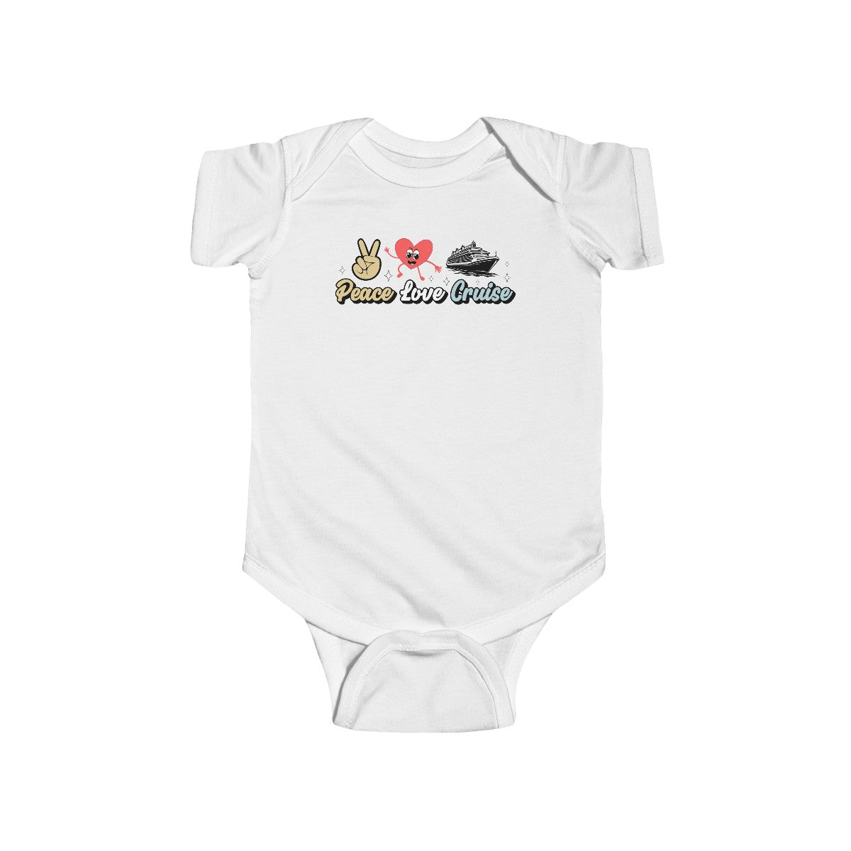 Peace Love Cruise Infant Fine Jersey Bodysuit/Infant Fine Jersey Tee/Unisex Jersey Short Sleeve Tee/Unisex Heavy Blend™ Hooded Sweatshirt