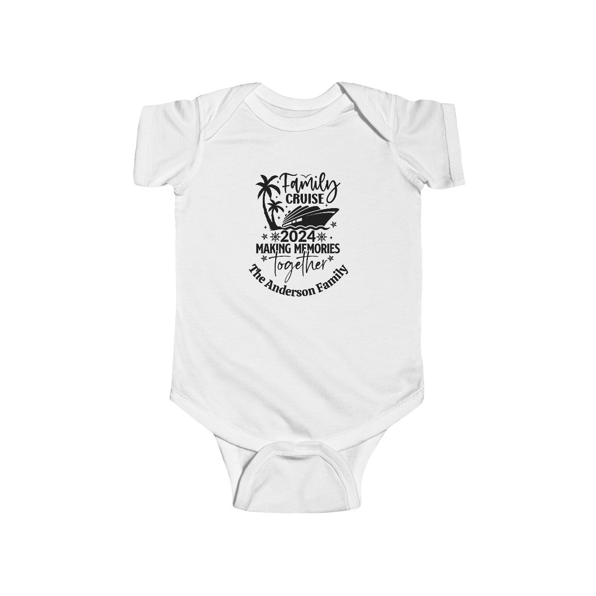 Personalised Family Cruise Making Memories Together Infant Fine Jersey Bodysuit/Infant Fine Jersey Tee/Unisex Jersey Short Sleeve Tee/Unisex Heavy Blend™ Hooded Sweatshirt