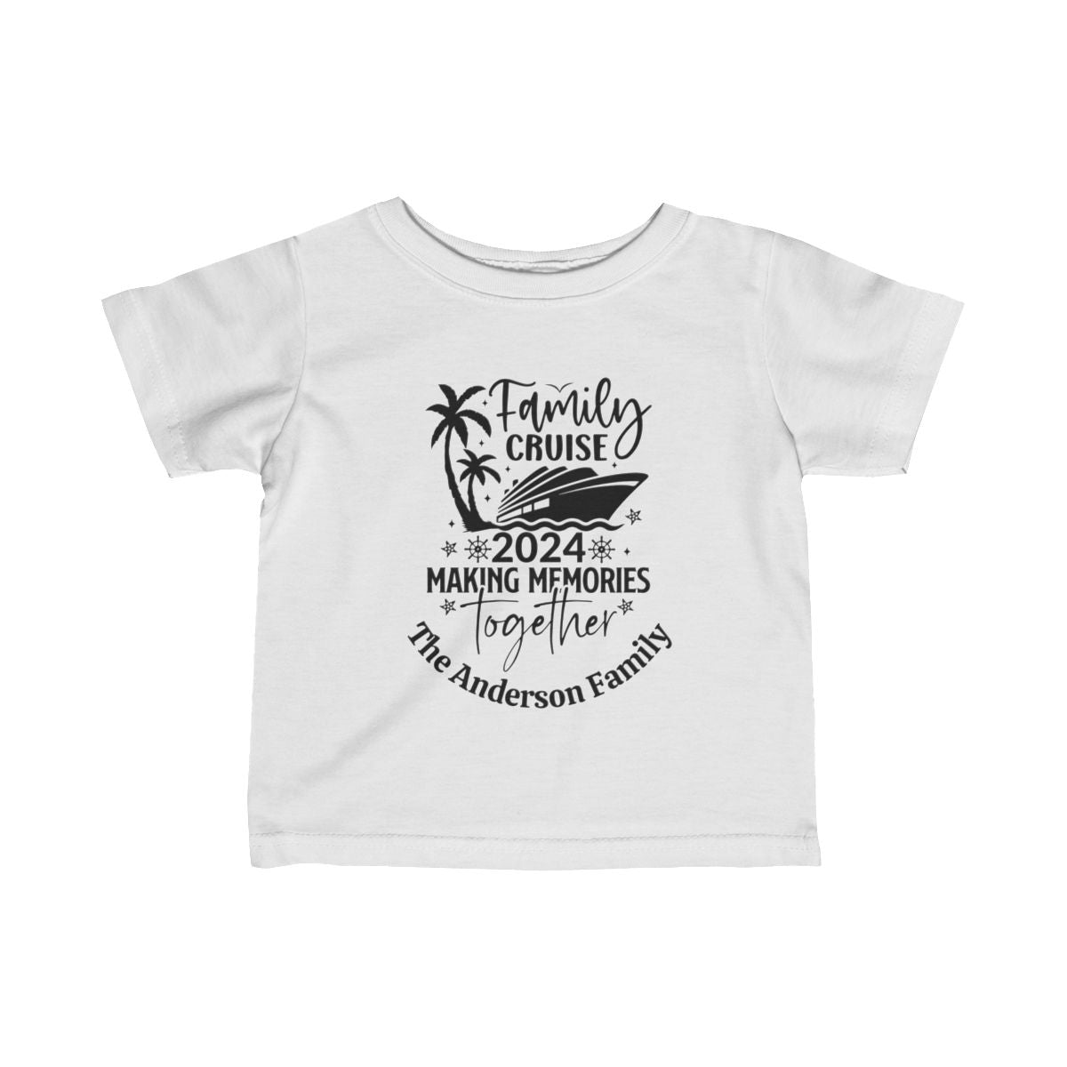 Personalised Family Cruise Making Memories Together Infant Fine Jersey Bodysuit/Infant Fine Jersey Tee/Unisex Jersey Short Sleeve Tee/Unisex Heavy Blend™ Hooded Sweatshirt