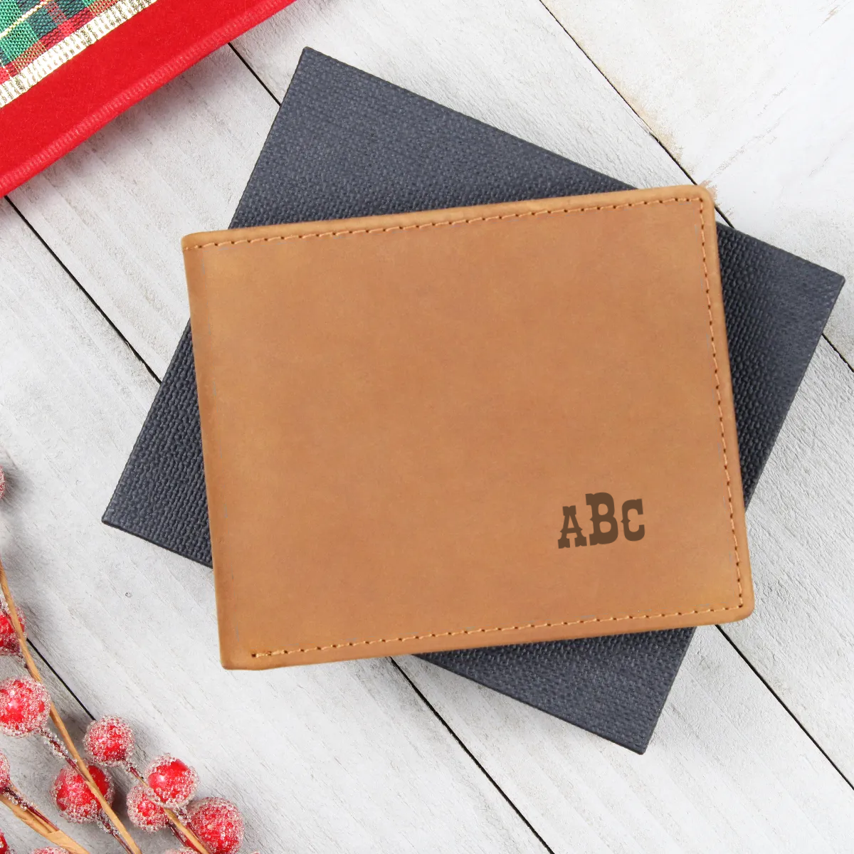 Monogram 3 Initial Leather Wallet