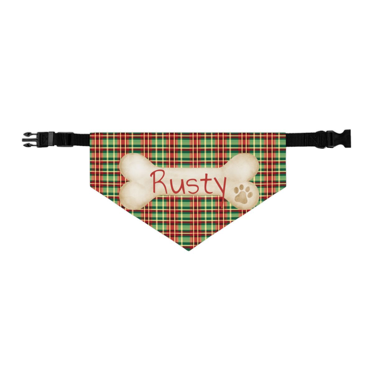 Tartan Collection 14 - Pet Tag Round and Bone Shape, Collar, Bandana, Lead, Dinner Bowl, Pet Bed