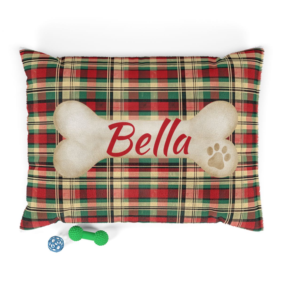 Tartan Collection 6 - Pet Tag Round and Bone Shape, Bandana, Lead, Dinner Bowl, Pet Bed