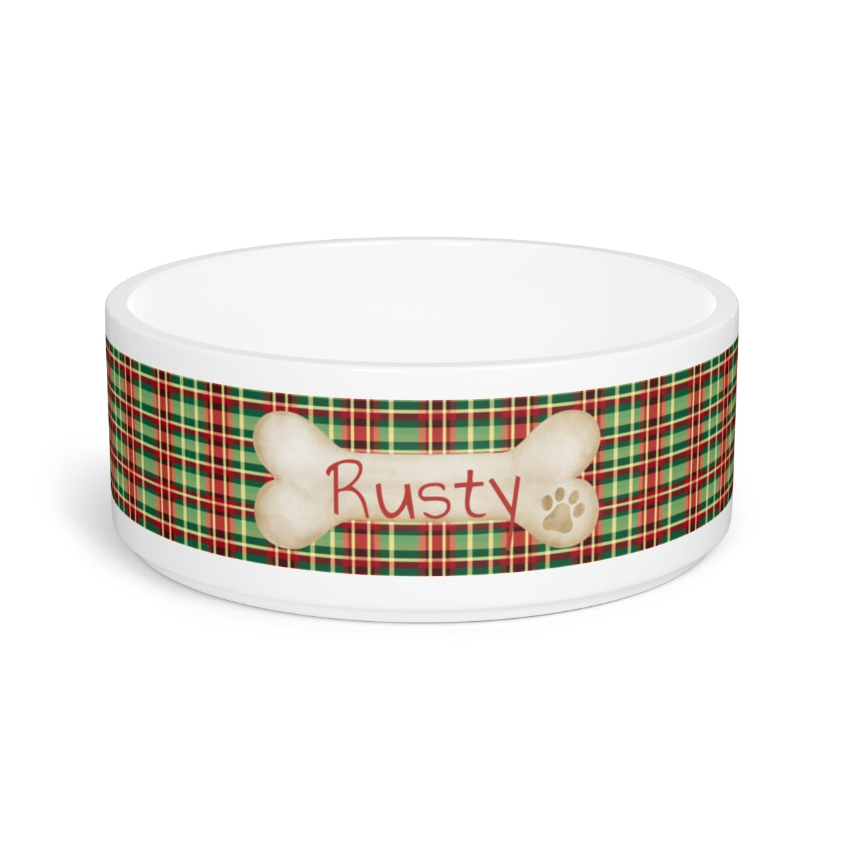 Tartan Collection 14 - Pet Tag Round and Bone Shape, Collar, Bandana, Lead, Dinner Bowl, Pet Bed