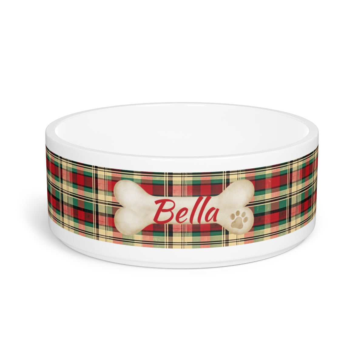 Tartan Collection 6 - Pet Tag Round and Bone Shape, Bandana, Lead, Dinner Bowl, Pet Bed