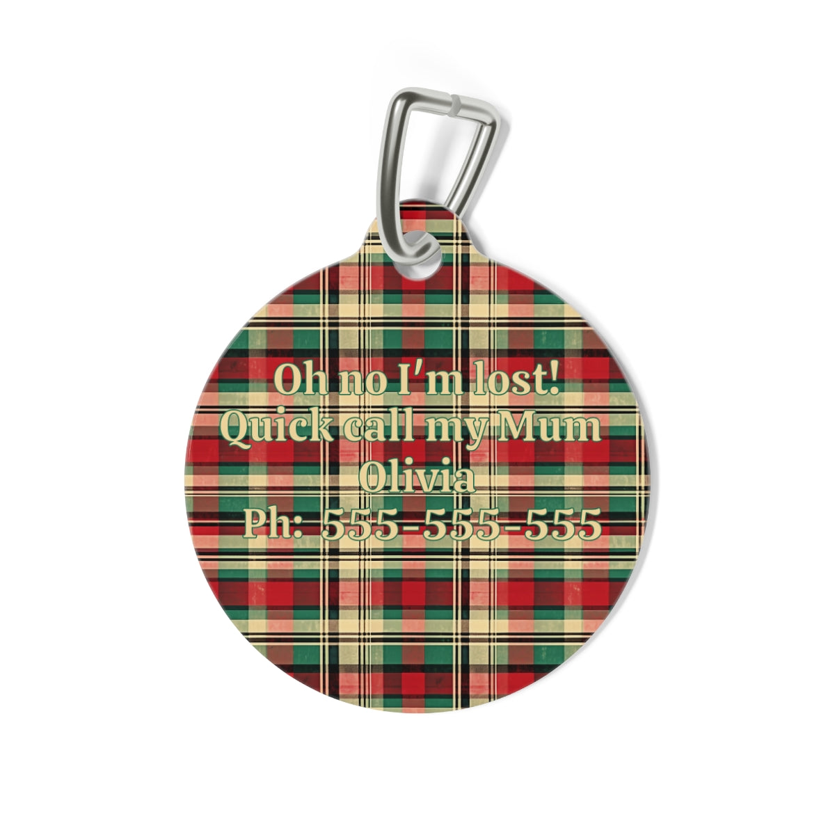 Tartan Collection 6 - Pet Tag Round and Bone Shape, Bandana, Lead, Dinner Bowl, Pet Bed