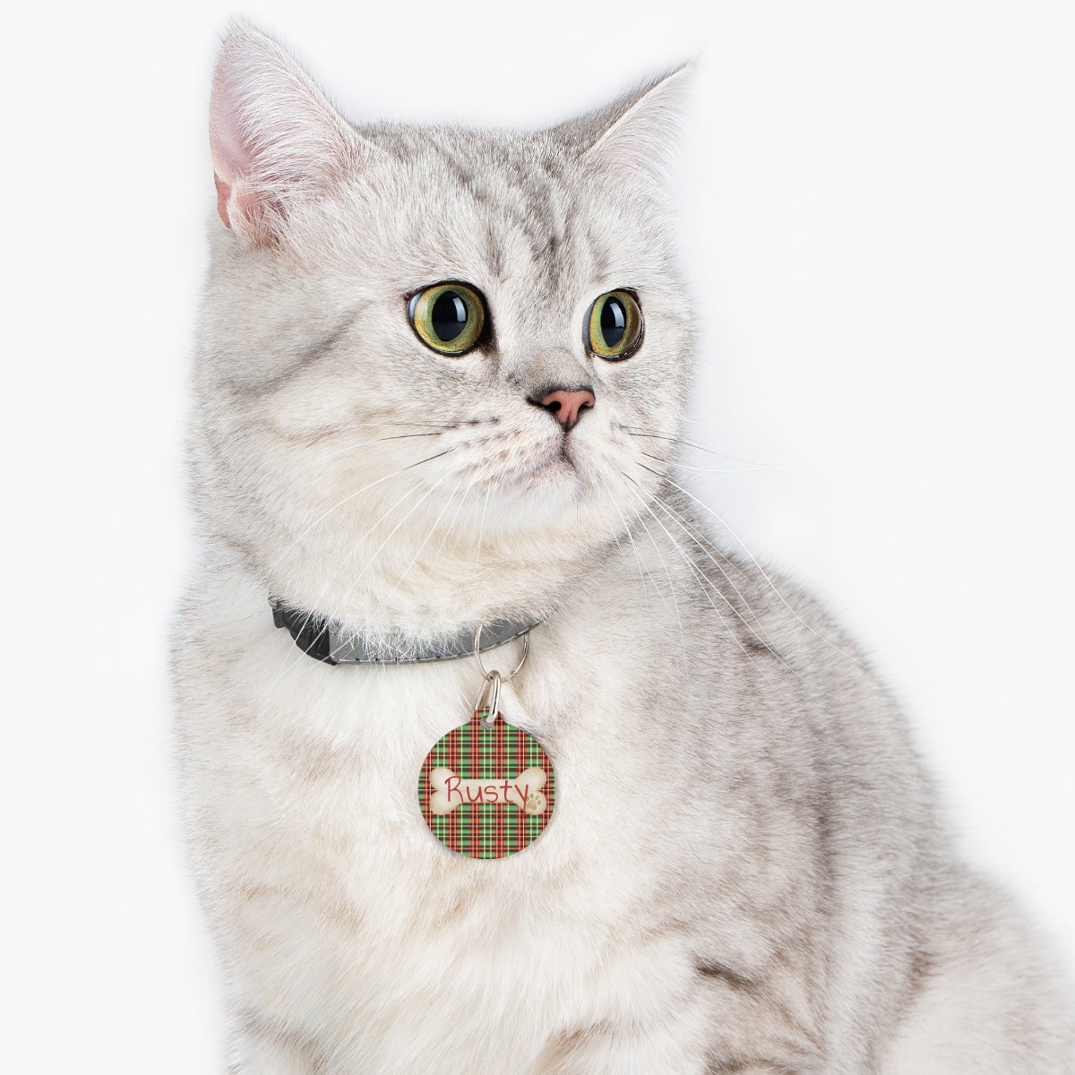 Tartan Collection 14 - Pet Tag Round and Bone Shape, Collar, Bandana, Lead, Dinner Bowl, Pet Bed