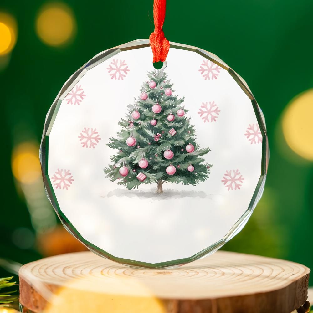 Pink Tree Christmas Ornament