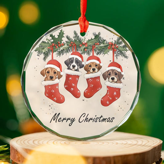 Adorable Puppy Christmas Ornament