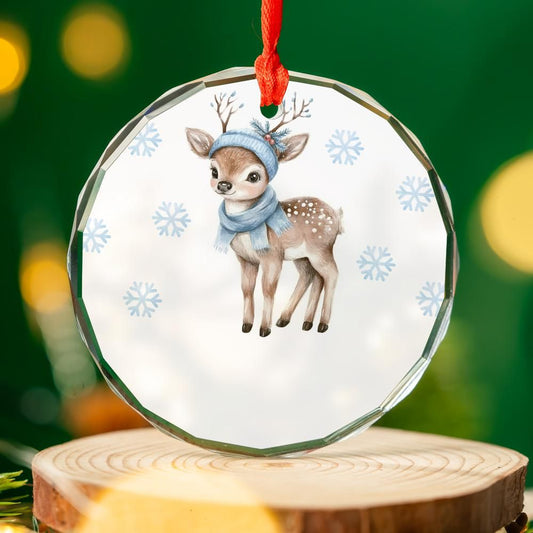 Blue Deer Christmas Ornament