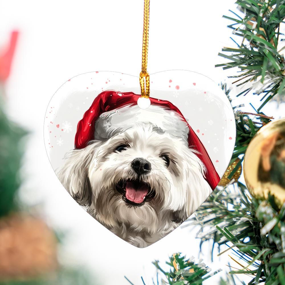 Maltese-1 Christmas Ornament