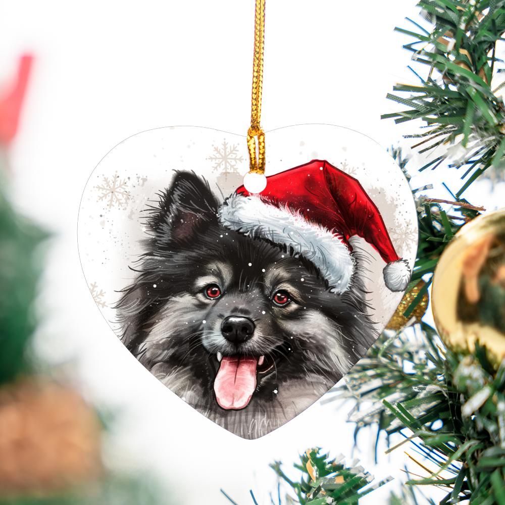 Keeshond-2 Christmas Ornament