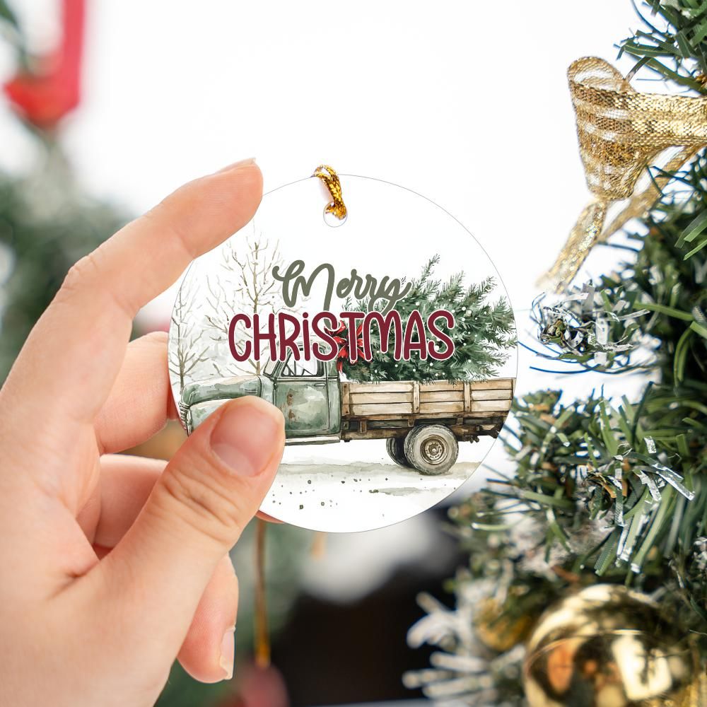 Country Christmas Truck ornament-0303