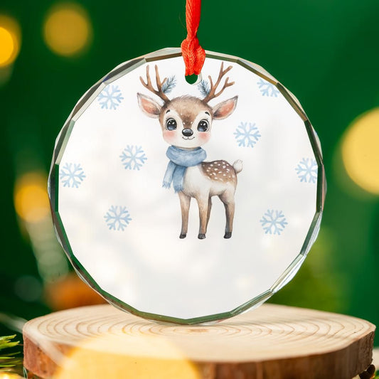 Blue Deer Christmas Ornament