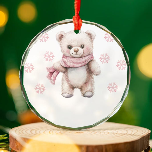 Pink Bear Christmas Ornament