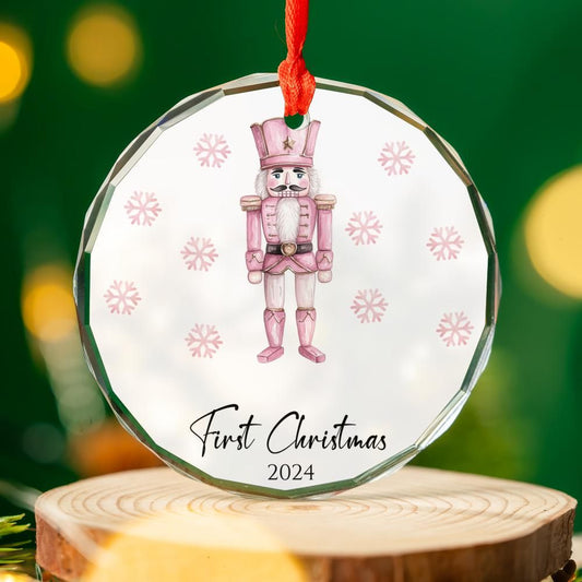 Pink Christmas Nutcracker Christmas Ornament