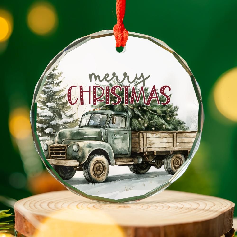 Country Christmas Truck ornament-0204