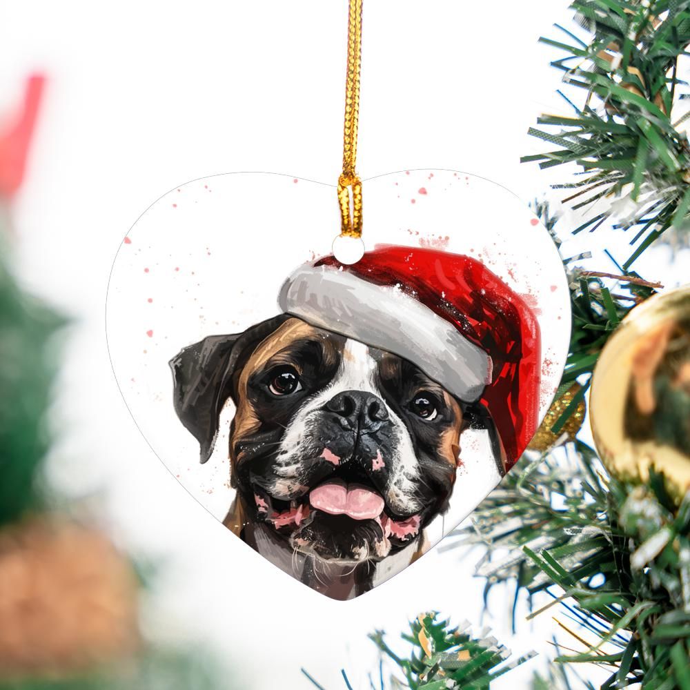 Boxer-2 Christmas Ornament