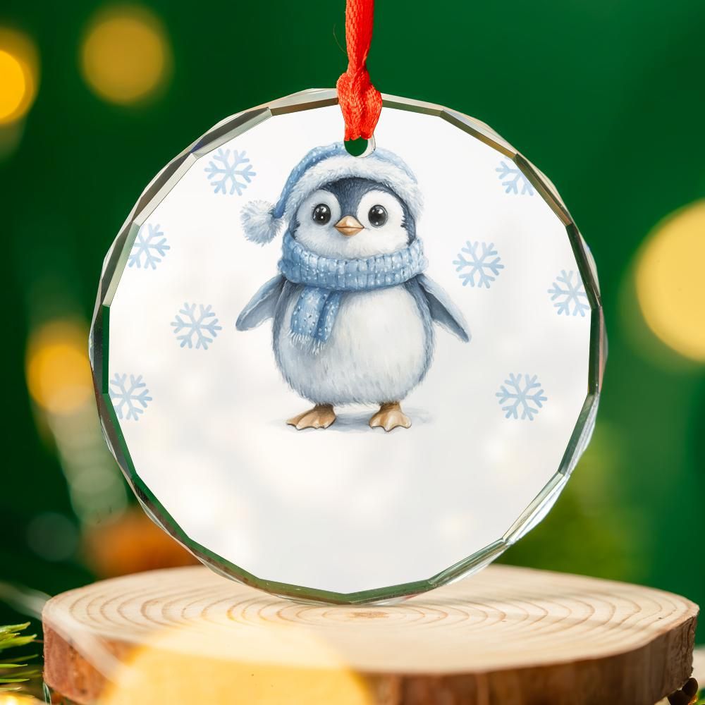 Blue Penguin Christmas Ornament