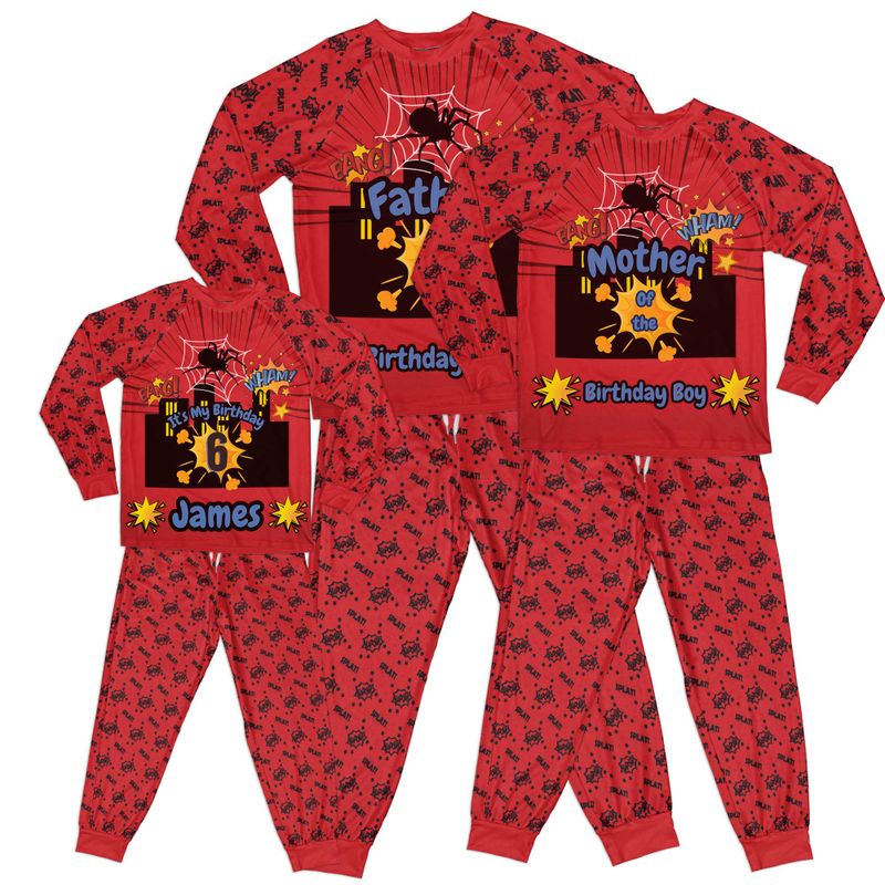 Birthday Matching Sets Superhero Pop Art Kid Pajamas Set