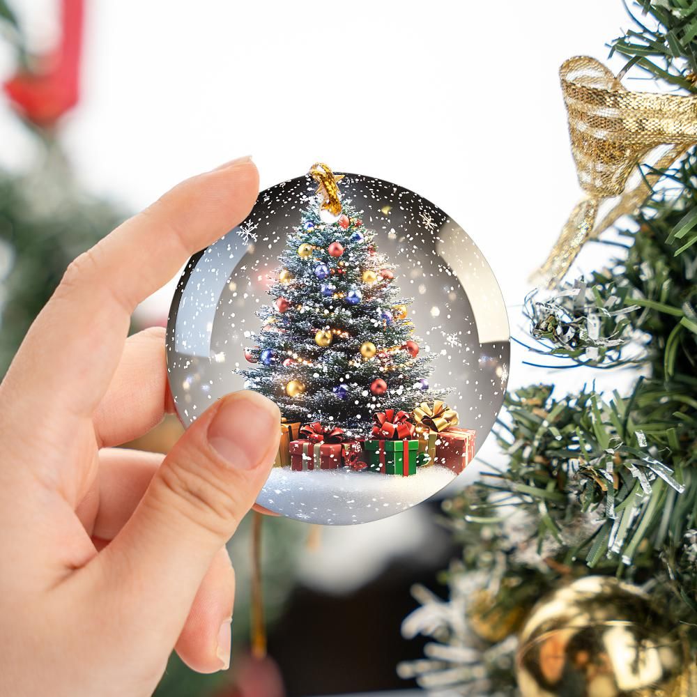 Snow Globe Christmas Tree Ornament