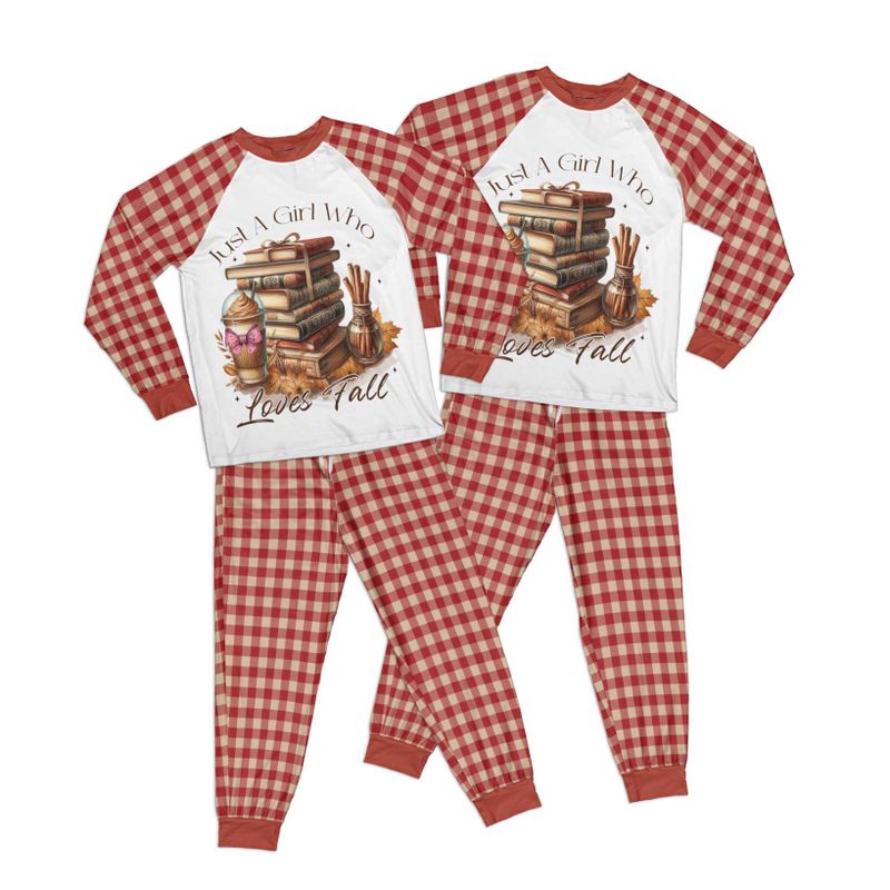 Autumn Just a Girl who loves Fall Adult Pajamas Set Matching