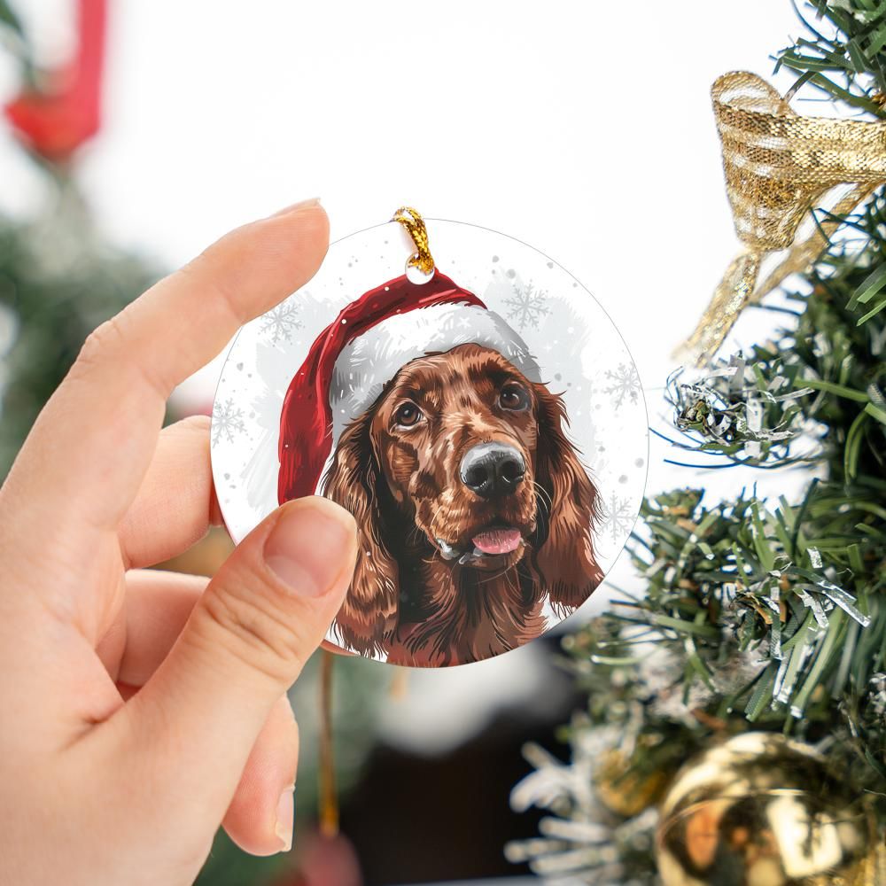 Irish-Setter-1 Christmas Ornament