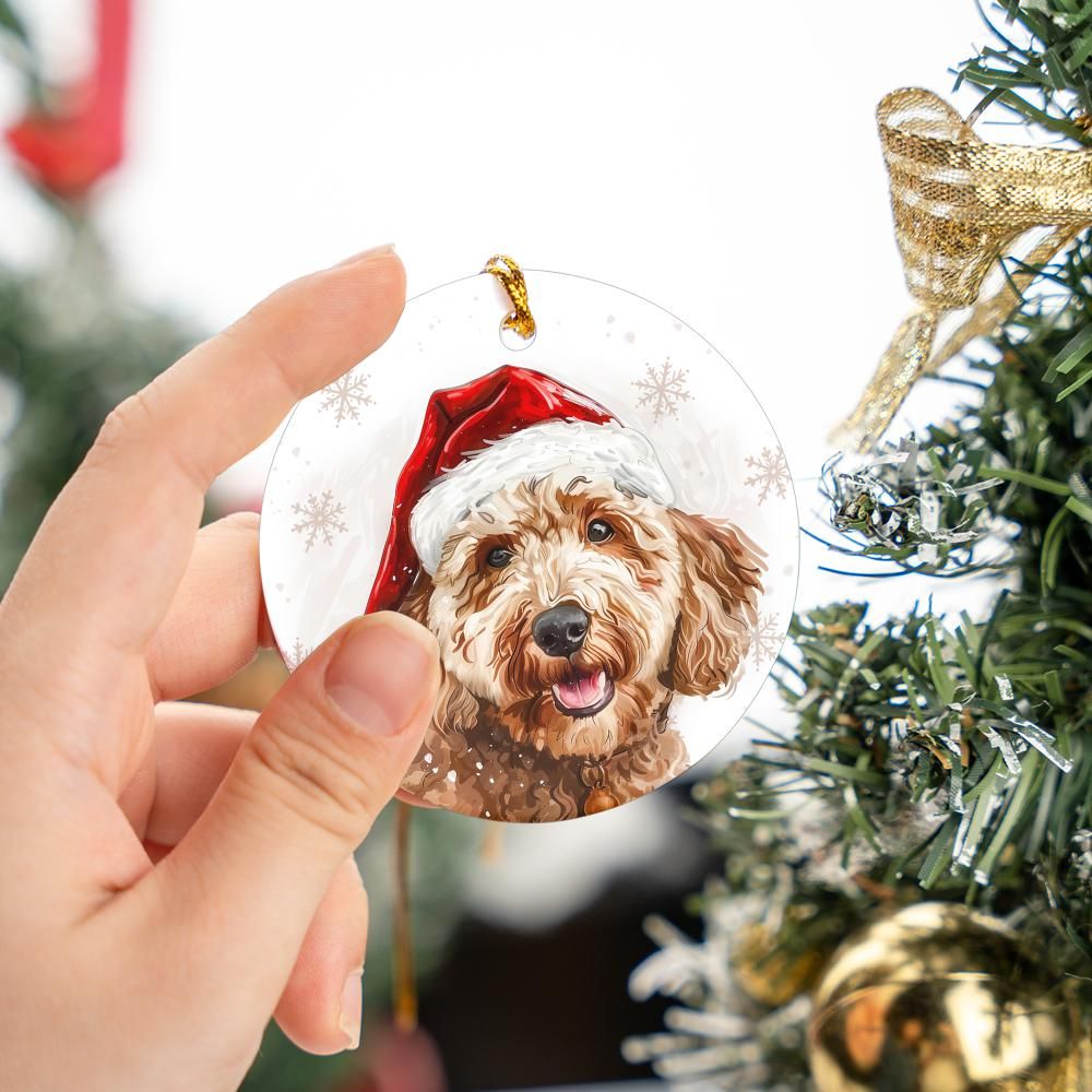 Goldendoodle-2 Christmas Ornament