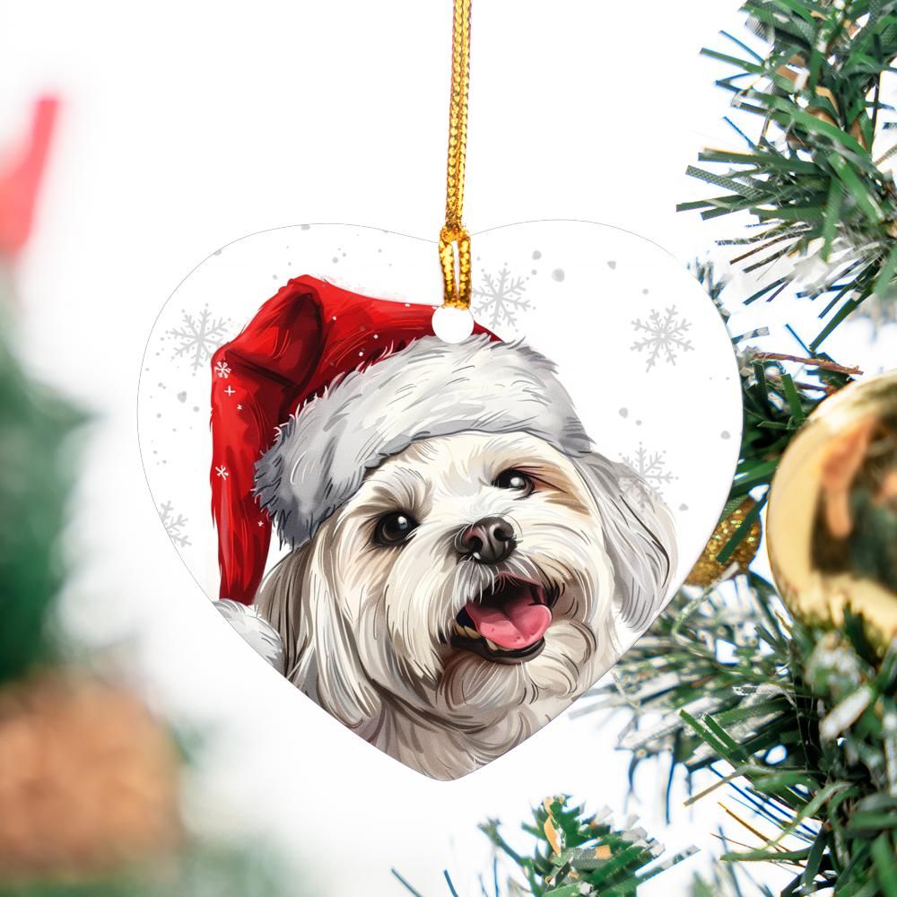 Maltese-2 Christmas Ornament