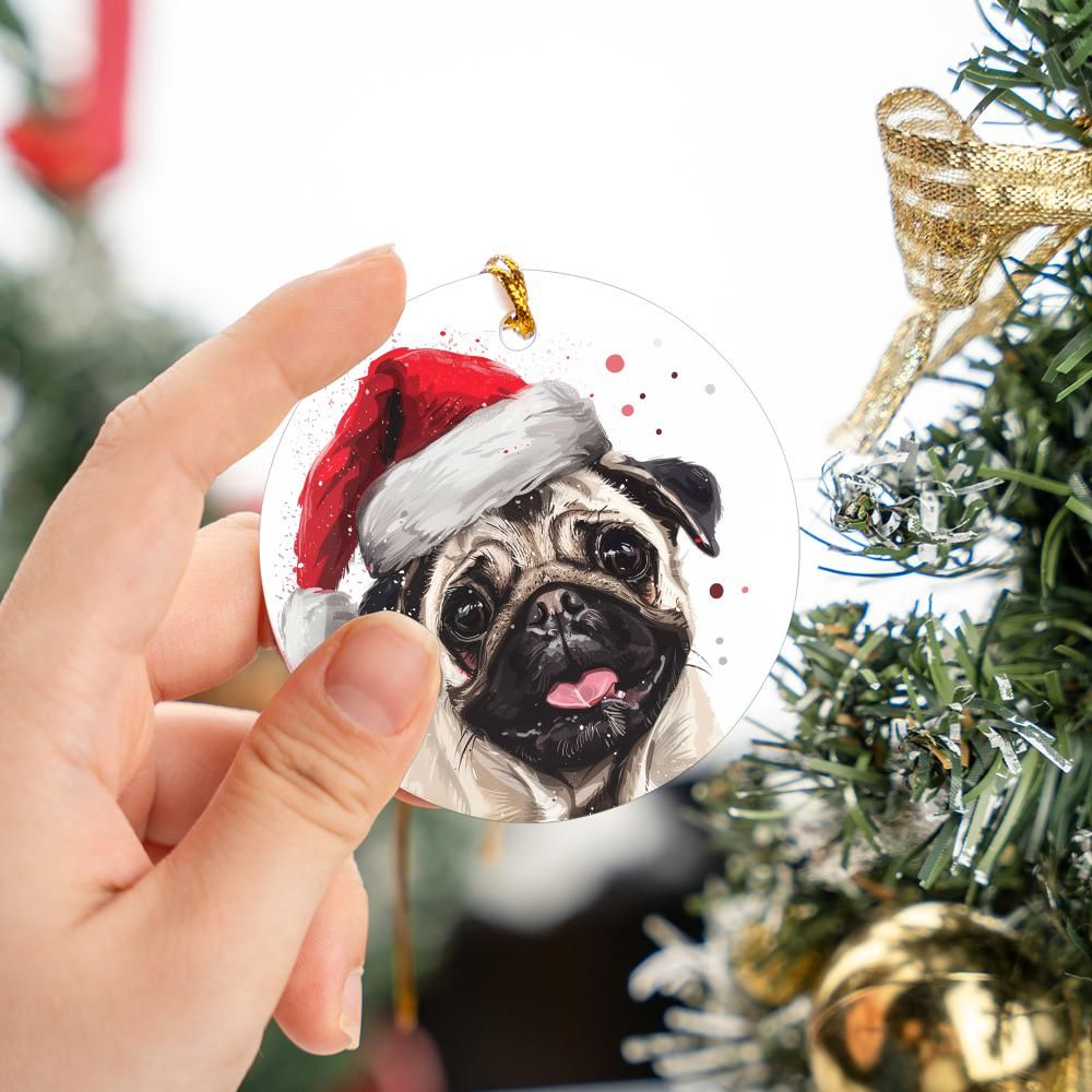 Pug-1 Christmas Ornament