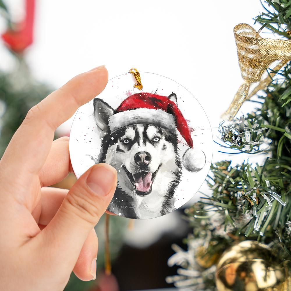 Siberian-Husky-1 Christmas Ornament