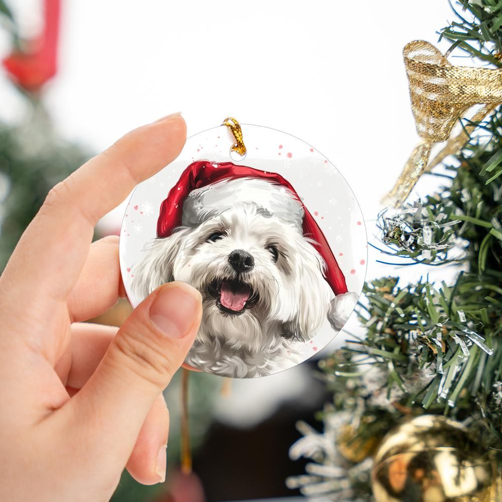 Maltese-1 Christmas Ornament