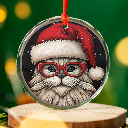 Christmas Ornament Cat Red