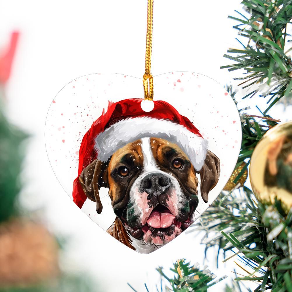 Boxer-1 Christmas Ornament