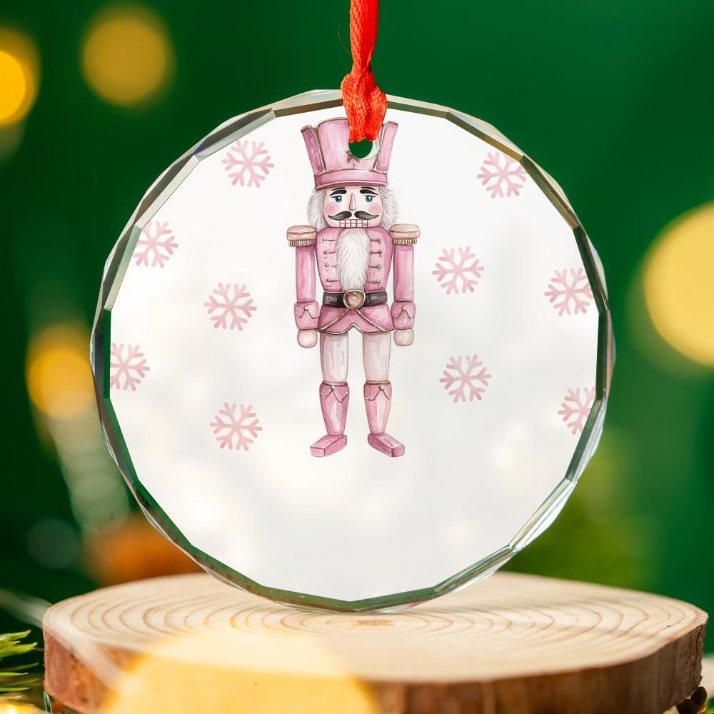 Pink Christmas Nutcracker Christmas Ornament