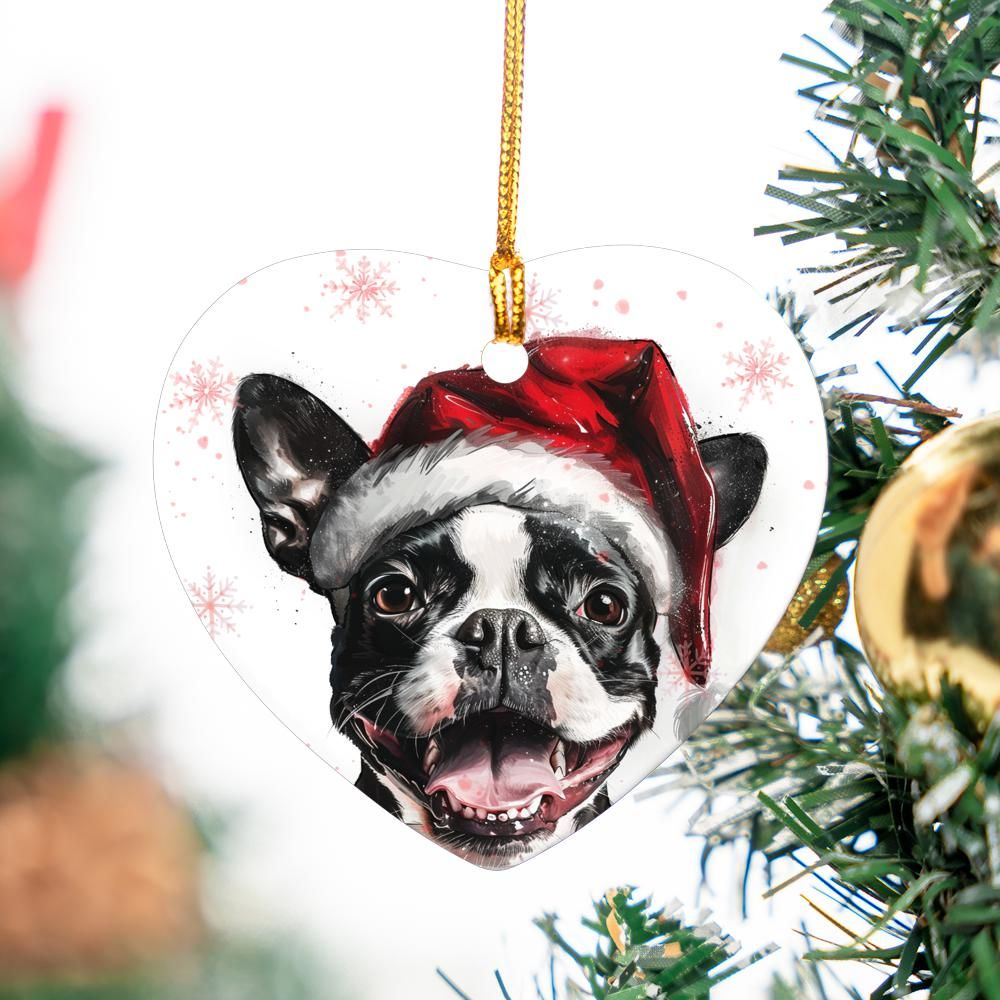 Boston-Terrier-2 Christmas Ornament