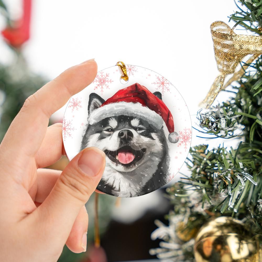 Akita-2 Christmas Ornament